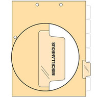 "Miscellaneous" Side Tab Chart Dividers-Tab Position 5-Clear (100/Pkg)