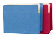 Expansion Pockets - Colored Reinforced Full Side Tab Pockets - 6-1/2" H reinforced gusset - 9-1/2" x 12-1/2" with 3-1/2" Paper Expansion - 50/Carton (2 carton minimum)