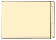 Jeter Mini End Tab File Folder With Printed Guidelines with Fastener position 8