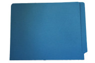 Legal Size End Tab File Folder w/ Fastener in Position 1 - Color Blue - 11 pt - Reinforced Full End Tab - 50/Box