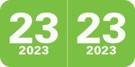 Col'R'Tab Yearband Label (Rolls of 500) - 2023 - Red - CTYM Series - Laminated - 3/4" H x 1-1/2" W