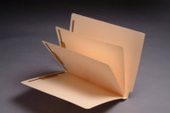 2 Divider File Folder - 14 Pt. Manila Stock - Letter Size - Full Cut End Tab - 4 Total Fasteners - 25/Box