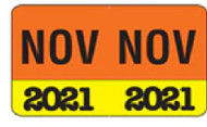 Month/Year Labels 2021 - November - 225 Labels Per Pack - 1-1/2" W x 1" H