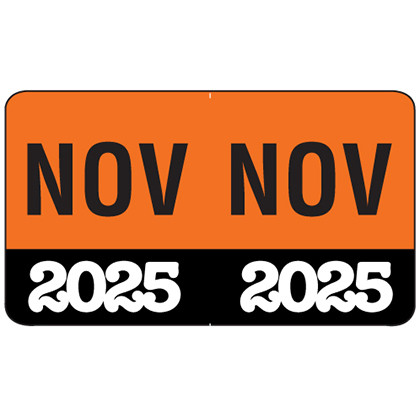 Month/Year Labels 2025 - November - 225 Labels Per Pack
