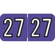 Amerifile 2027 Purple Year Labels - 3/4 x 1-1/2"  500/Labels