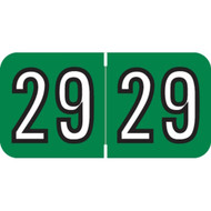 Amerifile Yearband Label (Rolls Of 500) - 2029- Green - ARYM Series - Laminated -3/4" H X 1-1/2" W