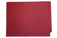Red End Tab File Folder w/ U-Clip Fastener in Position 5 -  Letter Size - 14 pt - Reinforced Full End Tab - 50/Box