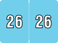 Datafile 2026 Blue Year Labels - 15/16" x 1-1/4", 500/Labels