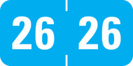 2026 Profile Yearband Label -  Lt. Blue -  3/4" H x 1-1/2" W - 500/Roll