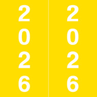 IFC Yearband Label (Rolls of 500) - 2026 - Yellow - IFYM Series - Laminated