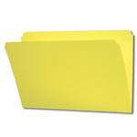 YELLOW LEGAL Size Top Tab File Folder With Fastener in Position 1 - Reinforced Straight Cut Tab - 11 Pt. Stock - 50/Box