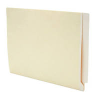 Manila File Folders with White Color Stripe on End Tab - Letter Size - 11 Pt. Stock - Two Ply Tab - Fasteners 1 & 3 - 50/bx