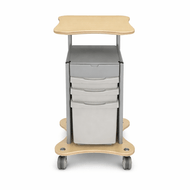 Gratnells MyBASE Mobile Teacher Cart with 3 Storage Trays MYBT44C20