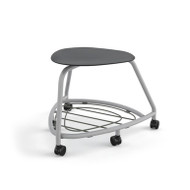 Black Backless 360 Classroom Chair with Bag Rack and Soft-Roll Casters (26 in W x 18 in D x 26 in H)