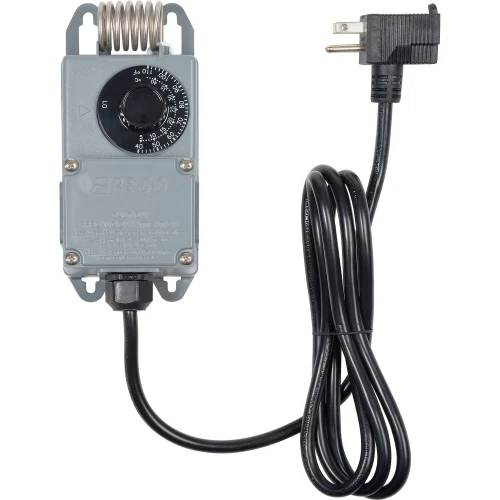 Industrial Plug-In Temperature Controller with Power Cord, 40° to 110°F