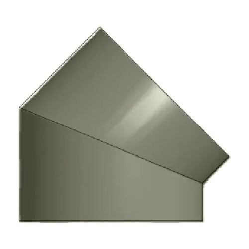 32-Inch Diameter 45-Degree Gray Right-Hand Fabric Duct Elbow
