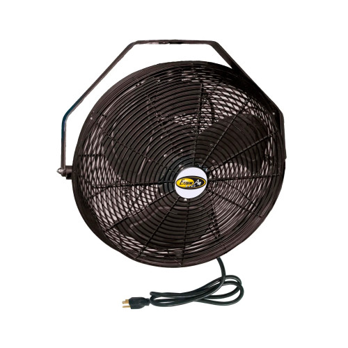 18-Inch Wall and Ceiling Mount Fan with Yoke Bracket, Black