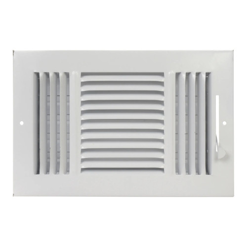 Steel 3-Way Ceiling and Sidewall Register, White, 10-Pack