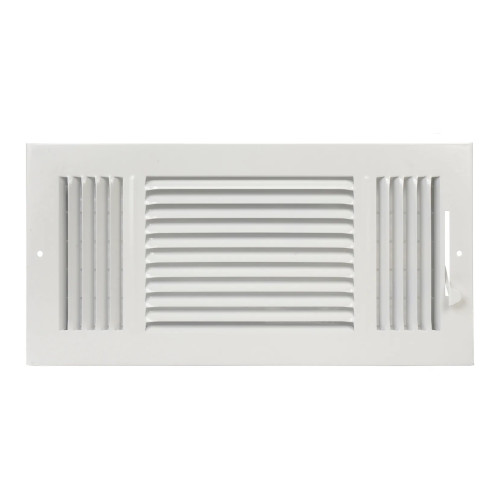 3-Way Steel Ceiling/Sidewall Register, 15-3/4 in. x 7-3/4 in., White, Pack of 10