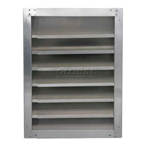 Adjustable-Width Galvanized Louver with Birdscreen