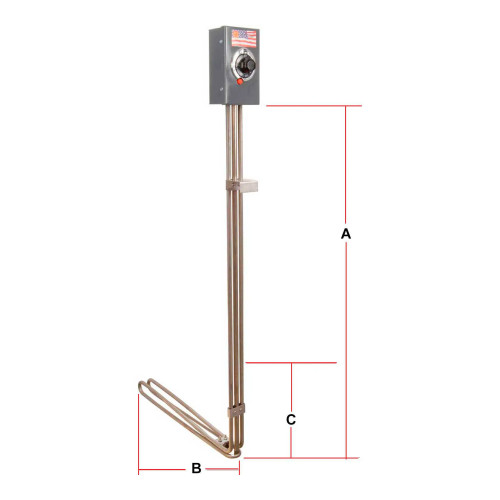 Steel Tank Immersion Heater, 4000W, 240V