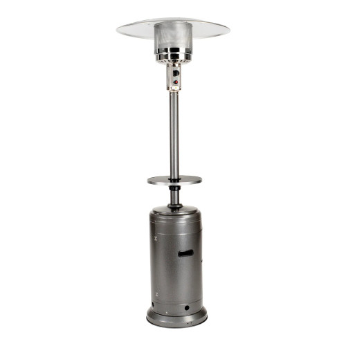 Silver Propane Patio Heater with Steel Table