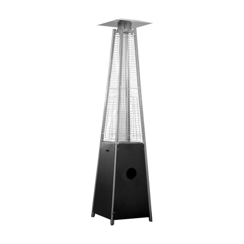 Black Glass Tube Propane Patio Heater, 41,000 BTU