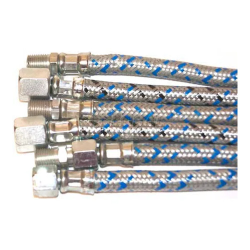 Flexible Oil Line, 24 in. x 1/2 in., 1/4 in. NPT Male Ends