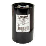 Round 708–850 MFD 110/125V motor start capacitor