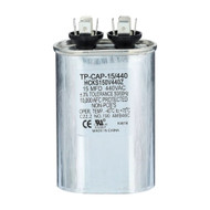 Silver oval 15 MFD 440V motor run capacitor