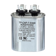Silver oval 7.5 MFD 440V run capacitor