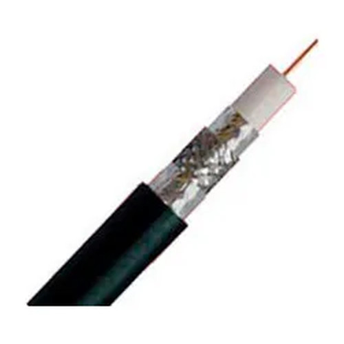 RG-11/U 14 AWG Flooded Direct Burial Coaxial Cable, 500 Ft. Spool, Black