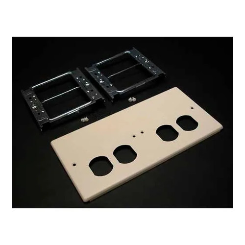 Four-Gang Raceway Cover with Two Duplex Openings, 9-1/2 in. Long