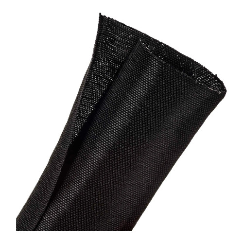Woven Split Wrappable Cable Sleeve, 2 in. Diameter x 40 ft., Black