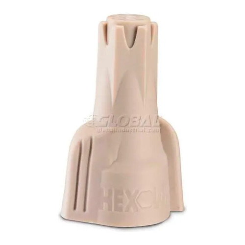 Tan Hex-Head Copper Wire Connectors, 400-Pack