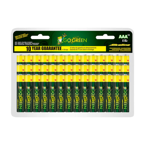 AAA Alkaline Batteries, 1.5V, 48-Pack