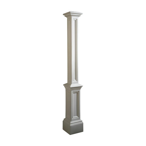 White Polyethylene Decorative Lamp Post, 73-1/4 in. High