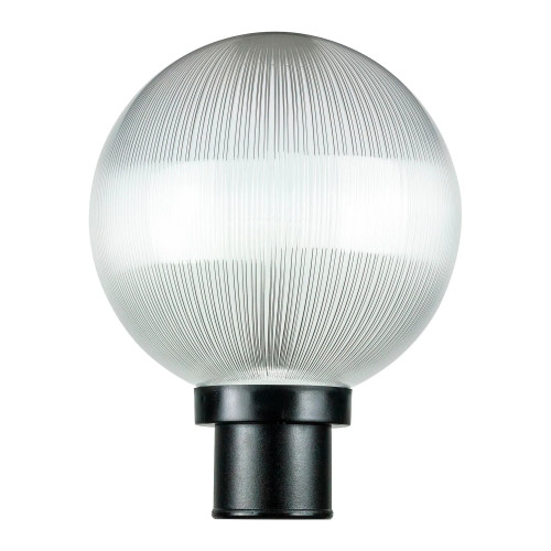 10-Inch Black Outdoor Post Light with Acrylic Globe