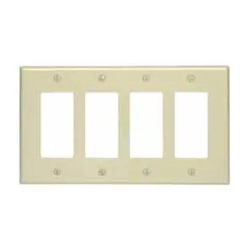 4-Gang Decora/GFCI Midway Wallplate, Almond