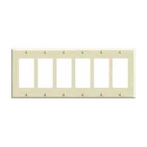 6-Gang Decora/GFCI Wallplate, Almond