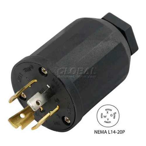 20A Locking Assembly Plug, NEMA L14-20P