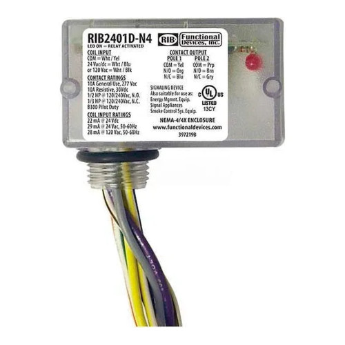 10A NEMA 4/4X DPDT Enclosed Relay