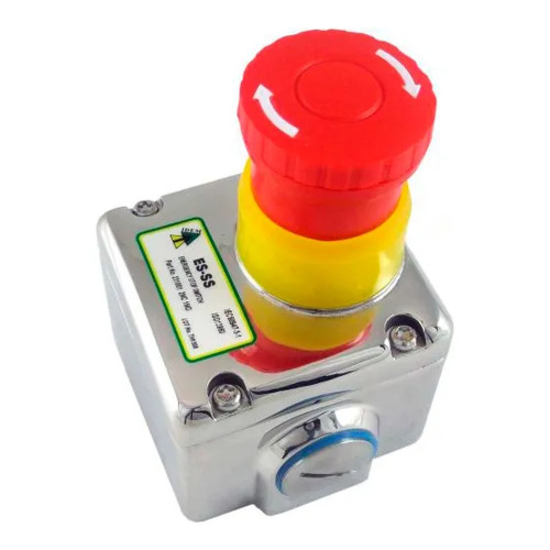 Emergency Stop Safety Switch, 2NC/1NO, 1/2 NPT