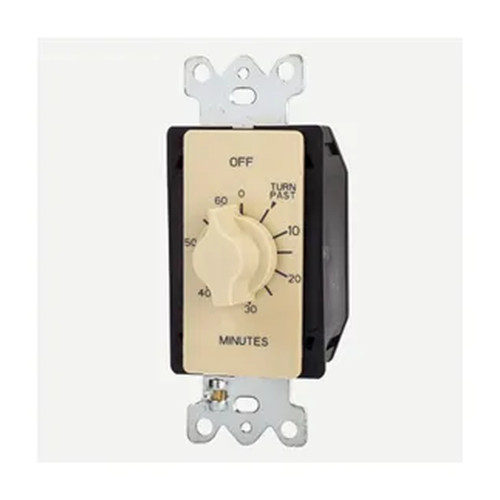 60-Minute Spring-Wound Twist Timer, 125-277V, SPDT, White