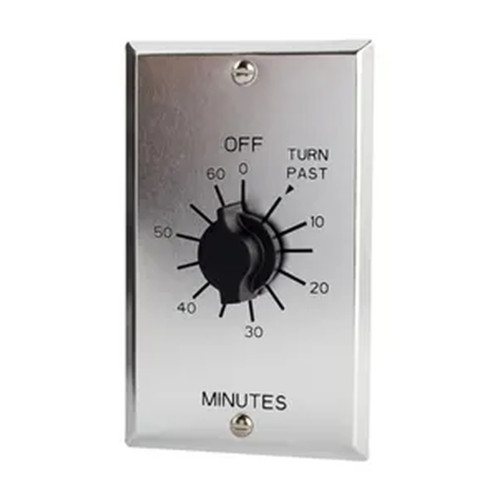 60-Minute Spring-Wound Twist Timer with Metal Wallplate