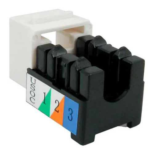 Cat 3 Voice Grade U-Style Keystone Jack, White