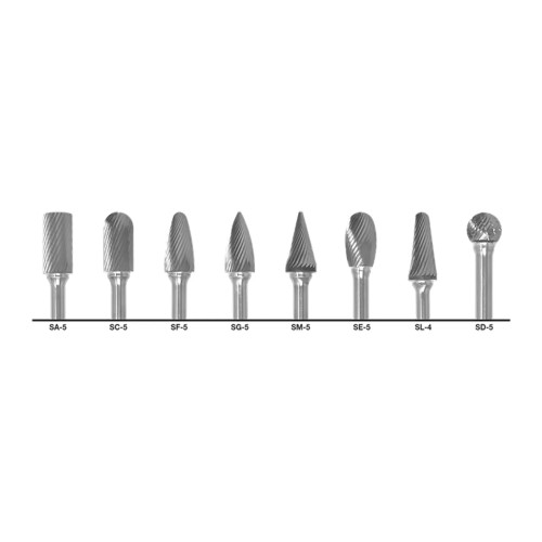 8-Piece Double-Cut Burr Set