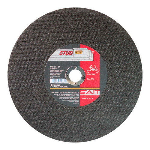 Type 1 Aluminum Oxide Chop Saw Cut-Off Wheel, 14 in. x 3/32 in. x 1 in.