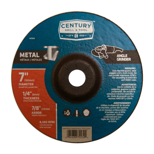 7-Inch Type 27 Aluminum Oxide Depressed Center Grinding Wheel
