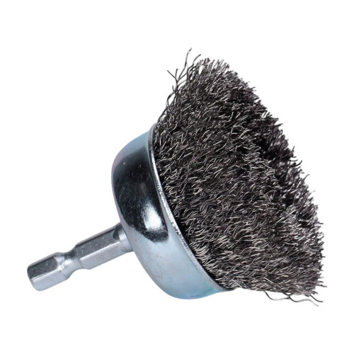 1-3/4 in. Crimped Steel Drill Cup Brush with Quick-Change Shank